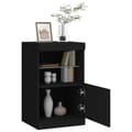 Miniatyrbillede 6 af 11: The Living Store skænk med LED-lys 41x37x67 cm sort -  Skænke
