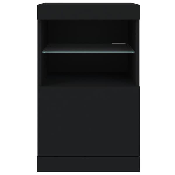 The Living Store skænk med LED-lys 41x37x67 cm sort -  Skænke