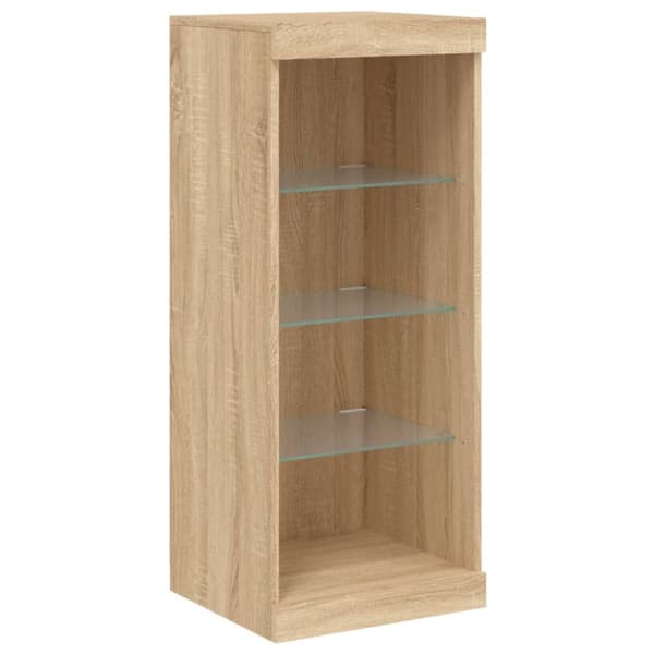 The Living Store skænk med LED-lys 162x37x100 cm sonoma-eg -  Skænke