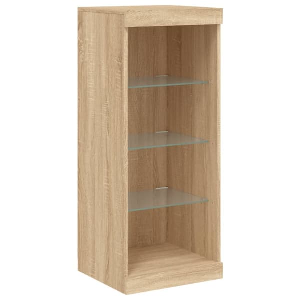 The Living Store skænk med LED-lys 41x37x100 cm sonoma-eg - Skænke