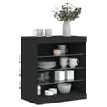 Pikkukuva 5 / 11: The Living Store Senkki LED-valoilla musta 60,5x37x67 cm -  Tarjoilupöydät & senkit