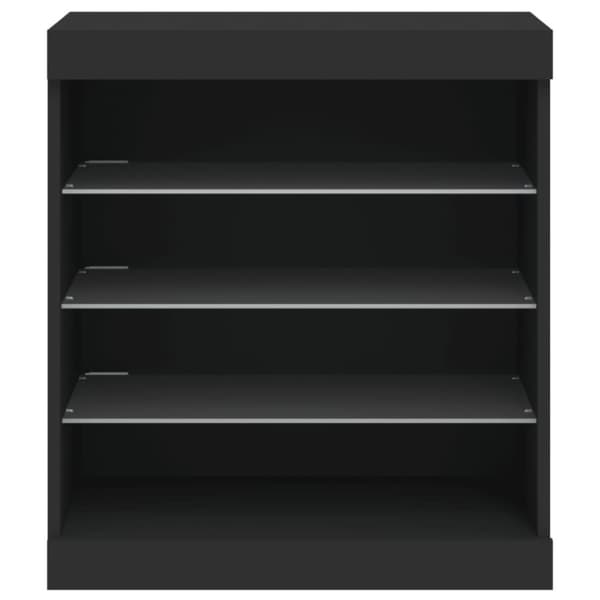 The Living Store Senkki LED-valoilla musta 60,5x37x67 cm -  Tarjoilupöydät & senkit