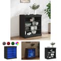 Pikkukuva 1 / 11: The Living Store Senkki LED-valoilla musta 60,5x37x67 cm -  Tarjoilupöydät & senkit
