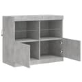 Pikkukuva 8 / 11: The Living Store Senkki LED-valoilla betoninharmaa 81x37x67 cm -  Tarjoilupöydät & senkit