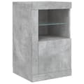 Pikkukuva 10 / 11: The Living Store Senkki LED-valoilla betoninharmaa 163x37x67 cm -  Tarjoilupöydät & senkit