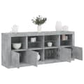 Pikkukuva 2 / 11: The Living Store Senkki LED-valoilla betoninharmaa 163x37x67 cm -  Tarjoilupöydät & senkit