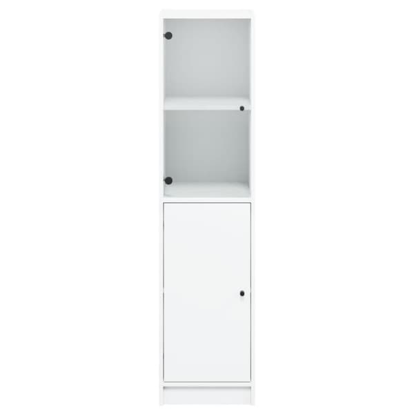 The Living Store skab med glaslåge 35x37x142 cm hvid -  Skænke