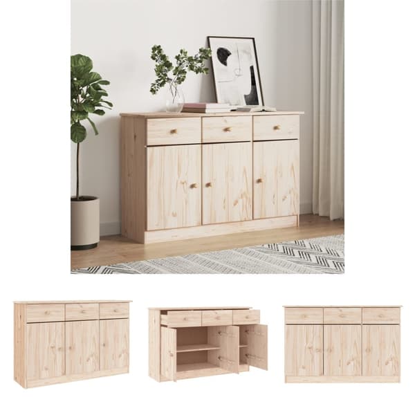 The Living Store Senkki ALTA 112x35x73 cm täysi mänty - Tarjoilupöydät & senkit