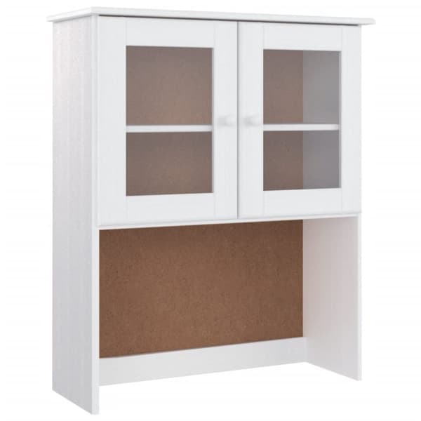 The Living Store højskab ALTA 77x35x188 cm massivt fyrretræ hvid - Skænke