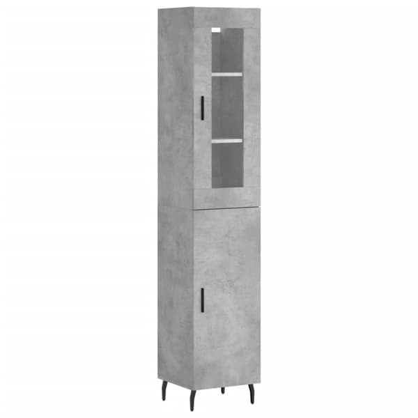 The Living Store skab 34,5x34x180 cm konstrueret træ betongrå - Skænke