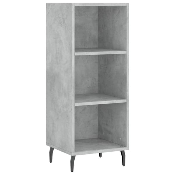 The Living Store Högskåp betonggrå 34,5x34x180 cm konstruerat trä -  Skänkar & serveringsbord