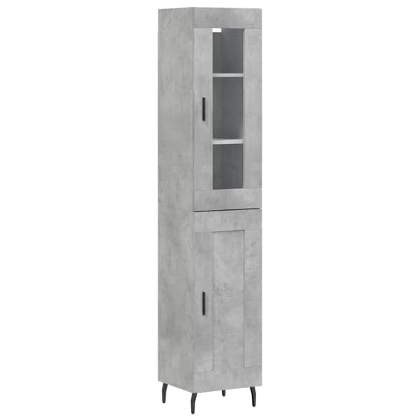 The Living Store skab 34,5x34x180 cm konstrueret træ betongrå - Skænke