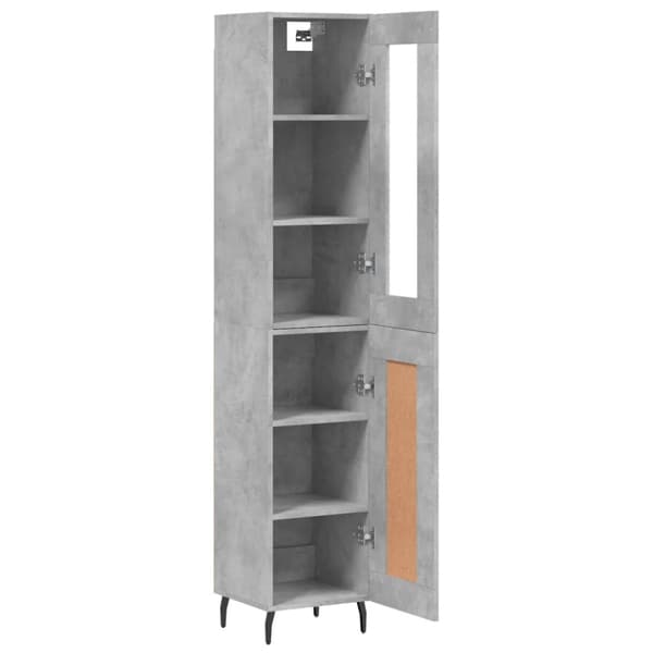 The Living Store skab 34,5x34x180 cm konstrueret træ betongrå - Skænke