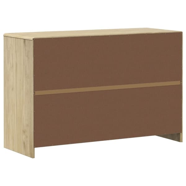 The Living Store Skänk SAUDA ek 114x43x75,5 cm massiv furu -  Skänkar & serveringsbord