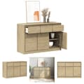 Miniatyrbild 1 av 10: The Living Store Skänk SAUDA ek 114x43x75,5 cm massiv furu -  Skänkar & serveringsbord