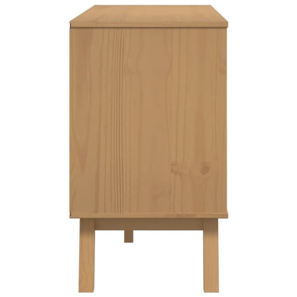 The Living Store Senkki OLDEN ruskea 114x43x73,5 cm täysi mänty -  Tarjoilupöydät & senkit