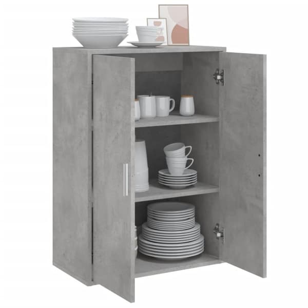 The Living Store Senkki betoninharmaa 60x31x84 cm tekninen puu - Tarjoilupöydät & senkit