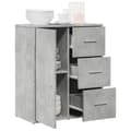 Miniatyrbillede 5 af 11: The Living Store skænk 60x31x70 cm konstrueret træ betongrå -  Skænke