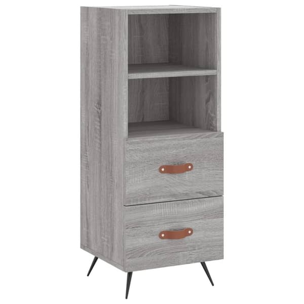 The Living Store højskab 34,5x34x180 cm konstrueret træ grå sonoma-eg -  Skænke