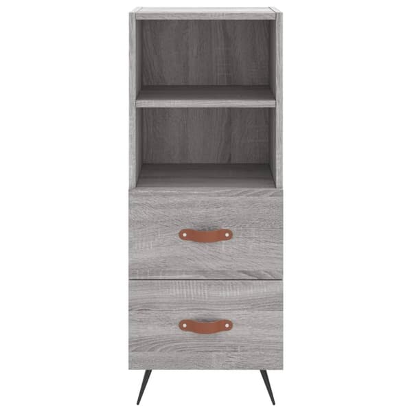 The Living Store højskab 34,5x34x180 cm konstrueret træ grå sonoma-eg -  Skænke