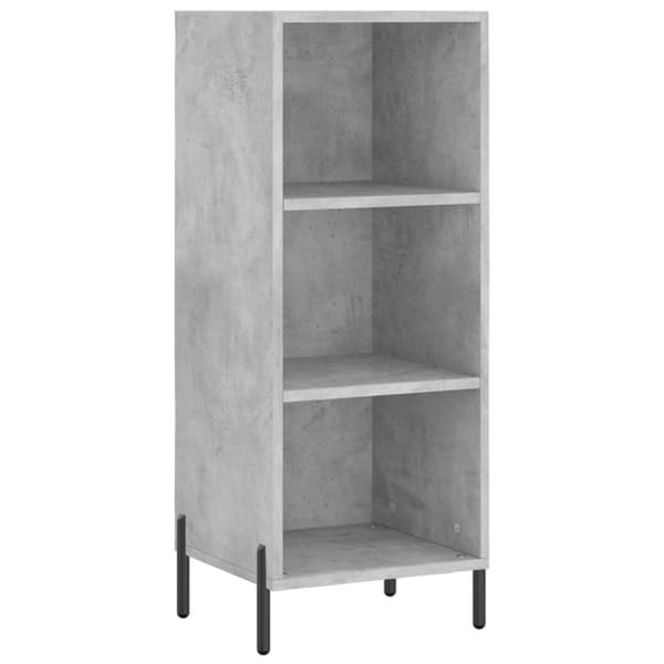 The Living Store Kaappi betoninharmaa 34,5x34x180 cm tekninen puu - Tarjoilupöydät & senkit