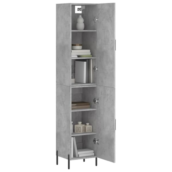 The Living Store skab 34,5x34x180 cm konstrueret træ betongrå - Skænke