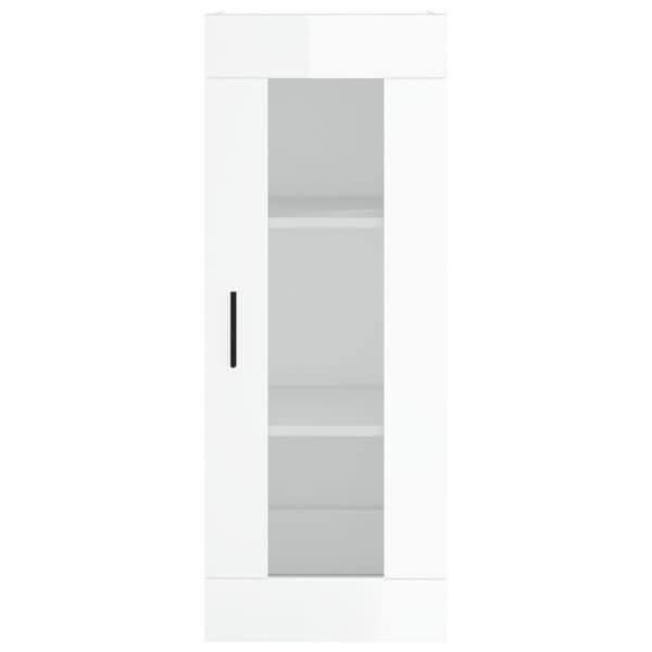 The Living Store skab 34,5x34x180 cm konstrueret træ hvid højglans - Skænke