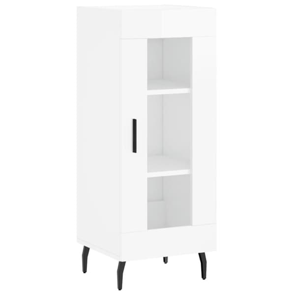 The Living Store skab 34,5x34x180 cm konstrueret træ hvid højglans - Skænke