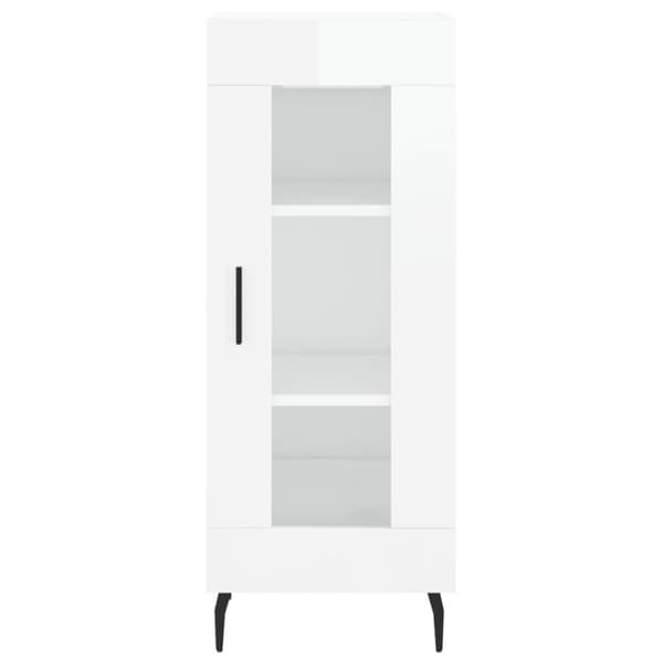 The Living Store skab 34,5x34x180 cm konstrueret træ hvid højglans - Skænke