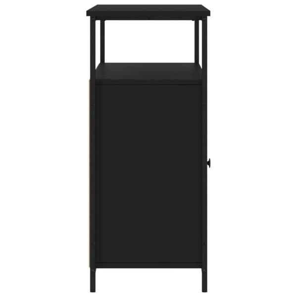 The Living Store Skänk svart 100x35x80 cm konstruerat trä -  Skänkar & serveringsbord