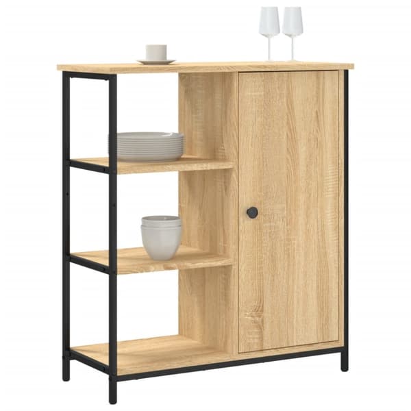 The Living Store Skänk sonoma-ek 70x30x80 cm konstruerat trä - Skänkar & serveringsbord
