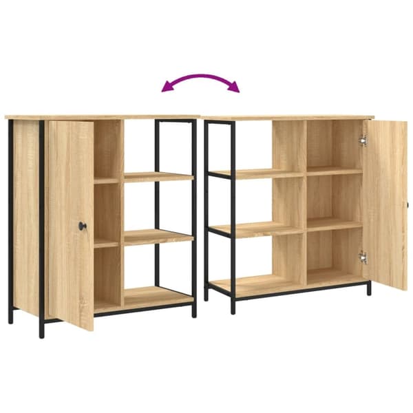 The Living Store Skänk sonoma-ek 70x30x80 cm konstruerat trä - Skänkar & serveringsbord