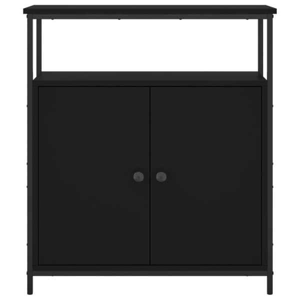 The Living Store skab 70x30x80 cm konstrueret træ sort -  Skænke