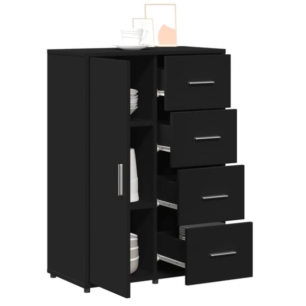 The Living Store kommoder 2 stk.. 60x31x84 cm konstrueret træ sort -  Skænke