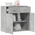 Pikkukuva 5 / 11: The Living Store Senkki betoninharmaa 79x38x80 cm tekninen puu -  Tarjoilupöydät & senkit