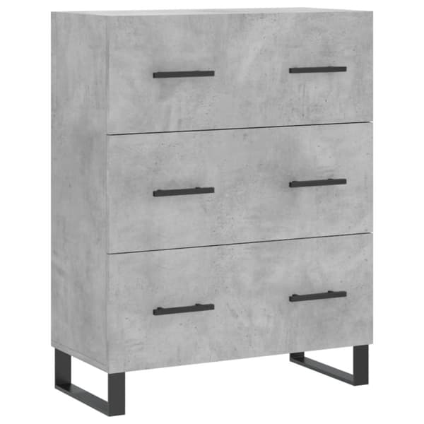 The Living Store højskab 69,5x34x180 cm konstrueret træ betongrå - Skænke
