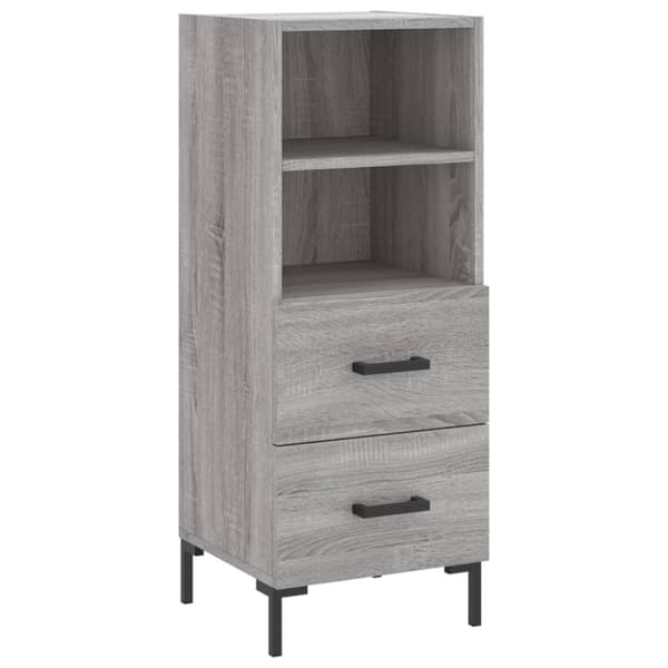 The Living Store højskab 34,5x34x180 cm konstrueret træ grå sonoma-eg -  Skænke