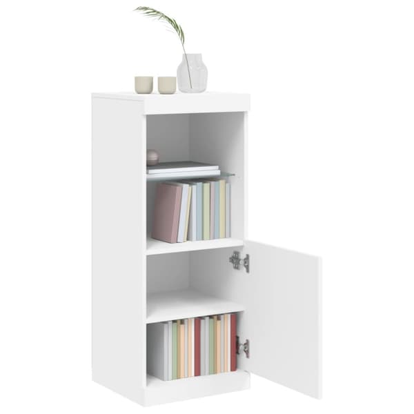 The Living Store skænk med LED-lys 41x37x100 cm hvid - Skænke