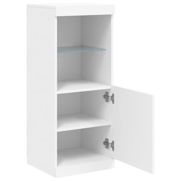 The Living Store skænk med LED-lys 41x37x100 cm hvid - Skænke
