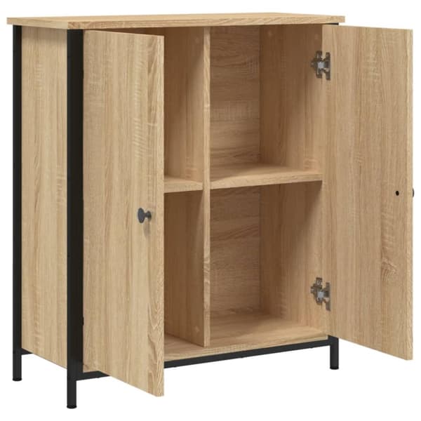 The Living Store Skänk sonoma-ek 70x30x80 cm konstruerat trä - Skänkar & serveringsbord