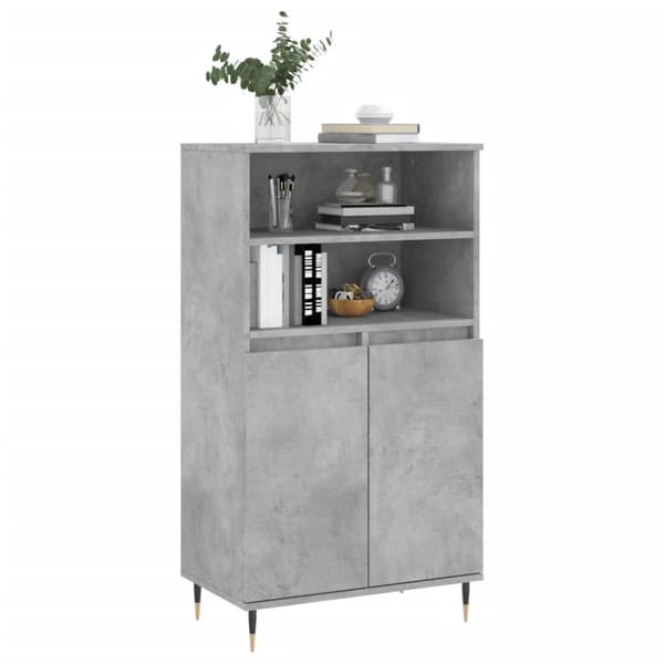 The Living Store skab 60x36x110 cm konstrueret træ Betongrå - Skænke