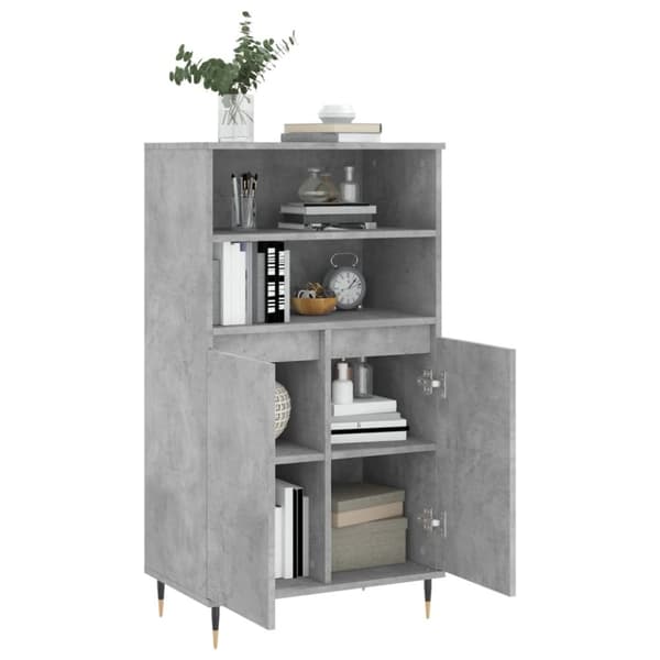 The Living Store skab 60x36x110 cm konstrueret træ Betongrå - Skænke
