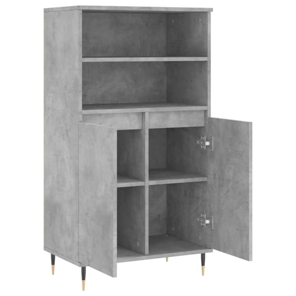 The Living Store skab 60x36x110 cm konstrueret træ Betongrå -  Skænke