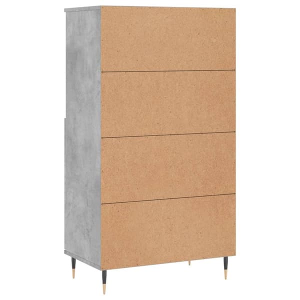 The Living Store skab 60x36x110 cm konstrueret træ Betongrå - Skænke