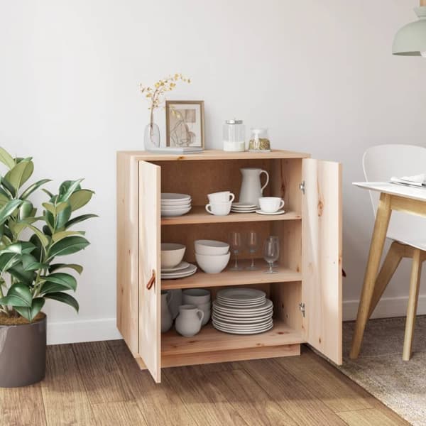 The Living Store Skänk 65,5x40x75 cm massiv furu - Skänkar & serveringsbord
