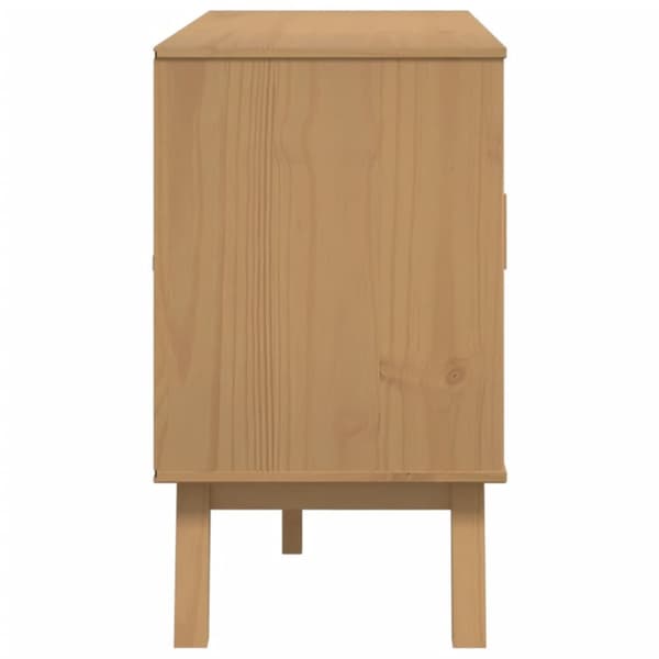The Living Store skænk OLDEN 114x43x73,5 cm massivt fyrretræ brun -  Skænke