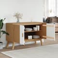Miniatyrbild 5 av 11: The Living Store Skänk OLDEN vit och brun 114x43x73,5 cm massiv furu -  Skänkar & serveringsbord