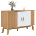 Miniatyrbild 6 av 11: The Living Store Skänk OLDEN vit och brun 114x43x73,5 cm massiv furu -  Skänkar & serveringsbord