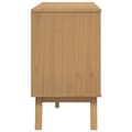 Miniatyrbild 10 av 11: The Living Store Skänk OLDEN vit och brun 114x43x73,5 cm massiv furu -  Skänkar & serveringsbord