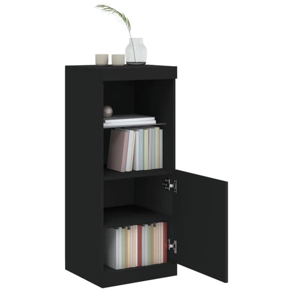 The Living Store skænk med LED-lys 41x37x100 cm sort - Skænke